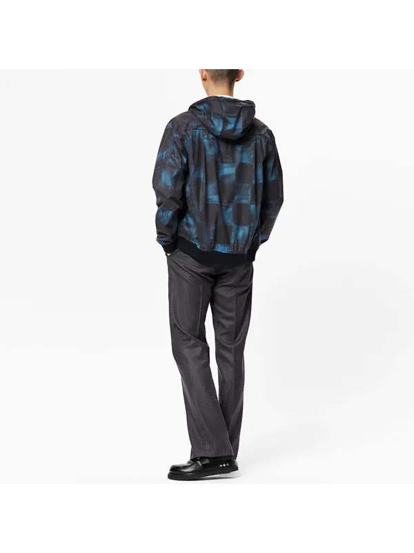 Куртка men's fw21 zipper hooded long sleeves jacket blue Louis Vuitton — изображение 3 из 4, синий