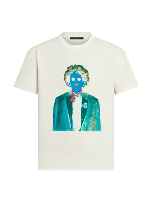Футболка fw21 neon working man short sleeve men's white Louis Vuitton — изображение 1 из 4, белый