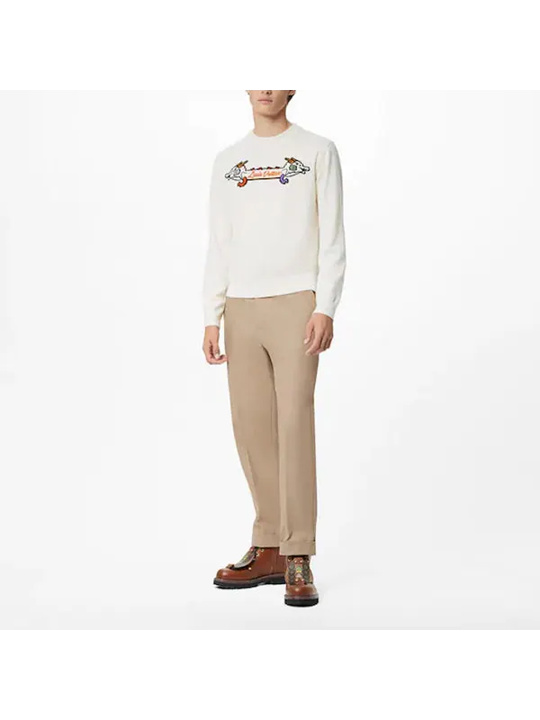 Толстовка men's x nigo2 crossover lv2 ss22 dragon cartoon printing pullover white Louis Vuitton — изображение 2 из 4, белый