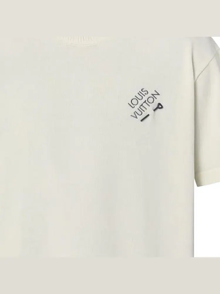Мужская футболка с логотипом SS23 Logo LOUIS VUITTON — изображение 6 из 6, белый