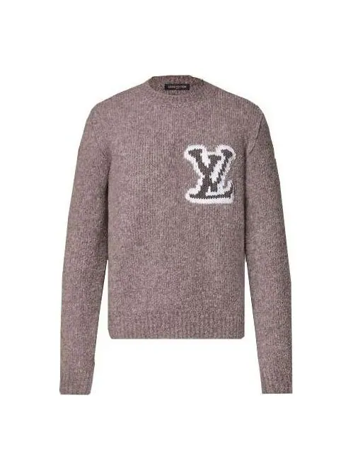 Свитер LOUIS VUITTON Wool Blend Crewneck Sweater 'Lava Smoke' — изображение 1 из 6, коричневый
