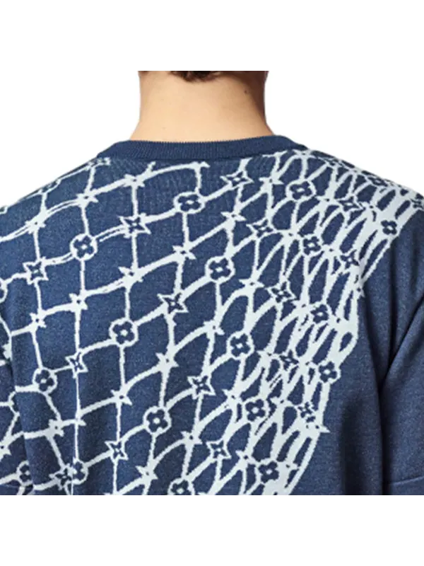 Футболка cotton t-shirt 'blue' Louis Vuitton — изображение 2 из 4, синий