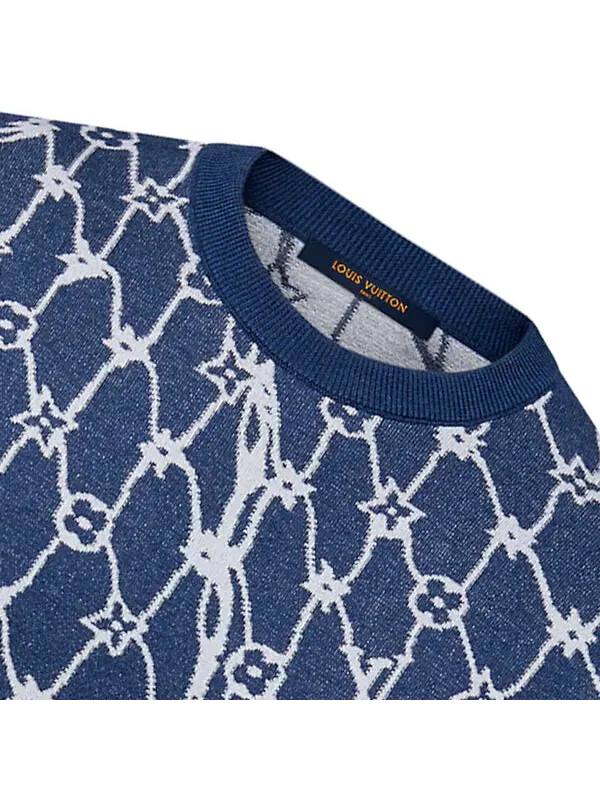 Футболка cotton t-shirt 'blue' Louis Vuitton — изображение 3 из 4, синий