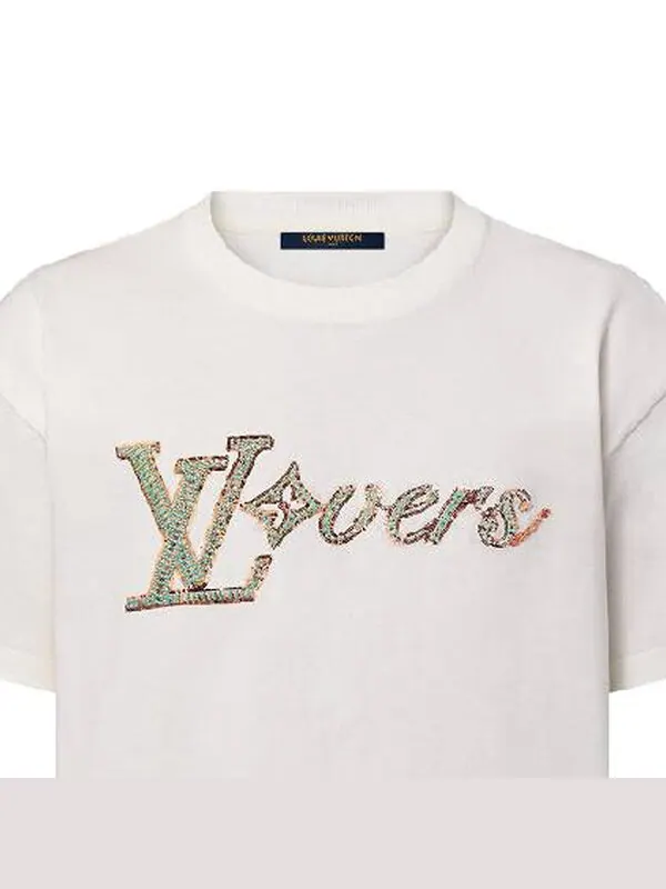 Футболка embroidered t-shirt 'white' Louis Vuitton — изображение 2 из 2, белый