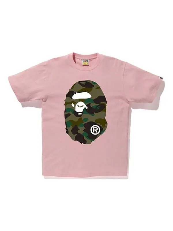 Футболка camouflage ape head t-shirt 'pink' A Bathing Ape — изображение 1 из 2, розовый