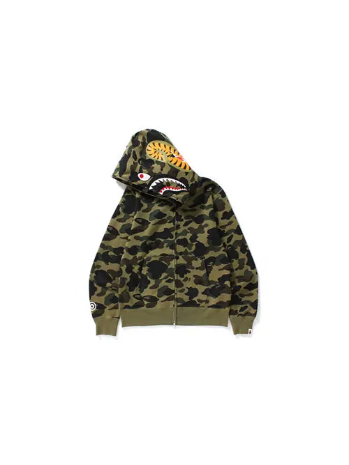 Толстовка BAPE Camouflage Shark Unisex Green Camouflage — изображение 2 из 4, зеленый