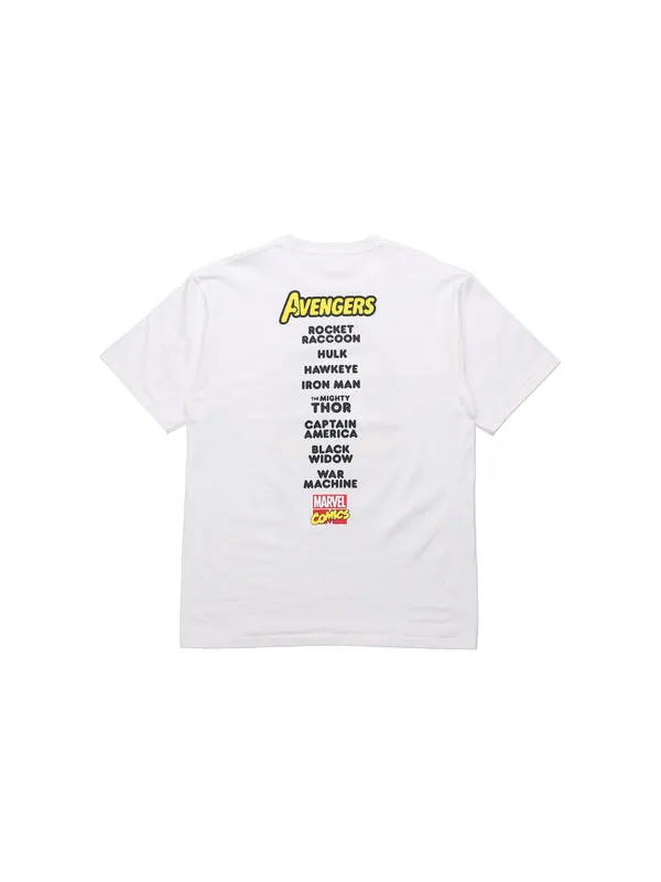 Футболка x marvel avengers ape head t-shirt 'white' A Bathing Ape — изображение 2 из 2, белый