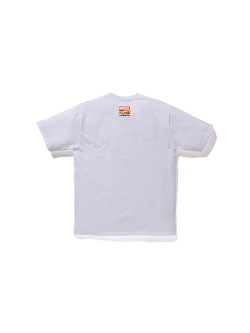 Футболка BAPE Marvel Crossover Team USA Printing Short Sleeve Unisex White — изображение 2 из 2, белый