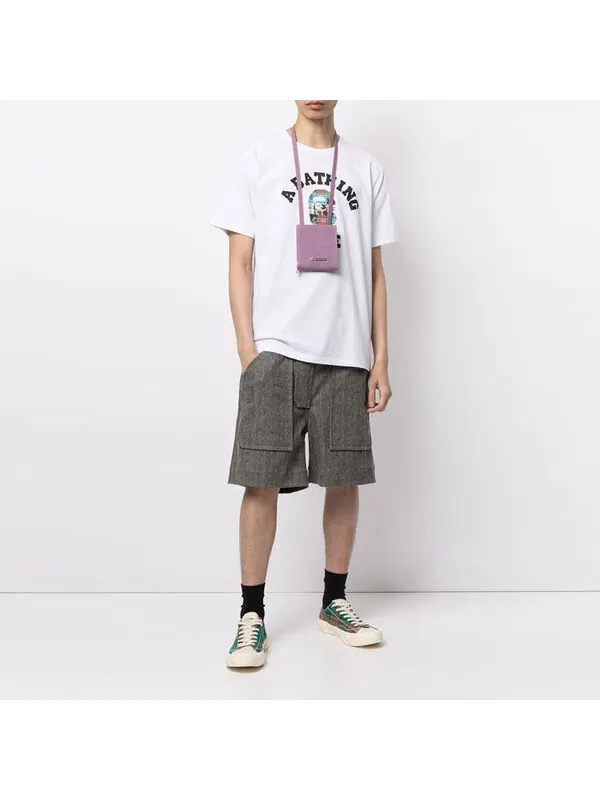 Футболка plaid small short sleeve tee 'white' A Bathing Ape — изображение 2 из 4, белый