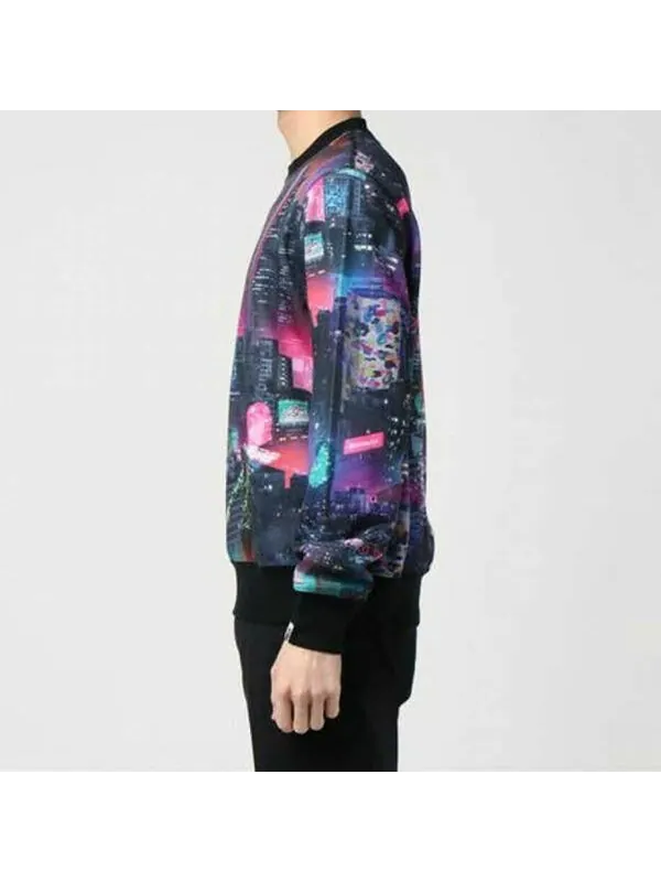 Толстовка neon tokyo crewneck pullover 'multicolor' A Bathing Ape — изображение 4 из 4, бежевый