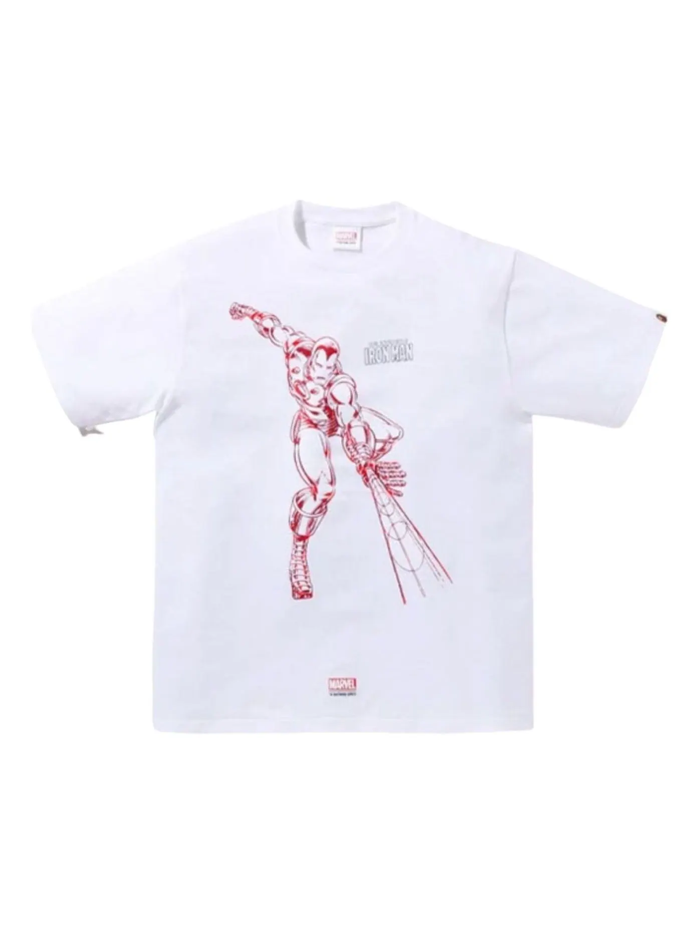 Футболка A Bathing Ape x MARVEL IRON MAN — изображение 1 из 1, белый