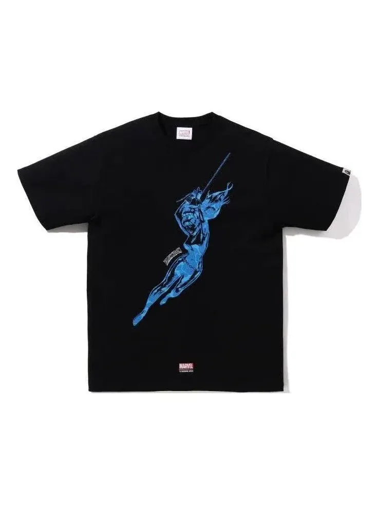Мужская футболка с принтом A Bathing Ape x MARVEL Black Widow — изображение 1 из 1, черный