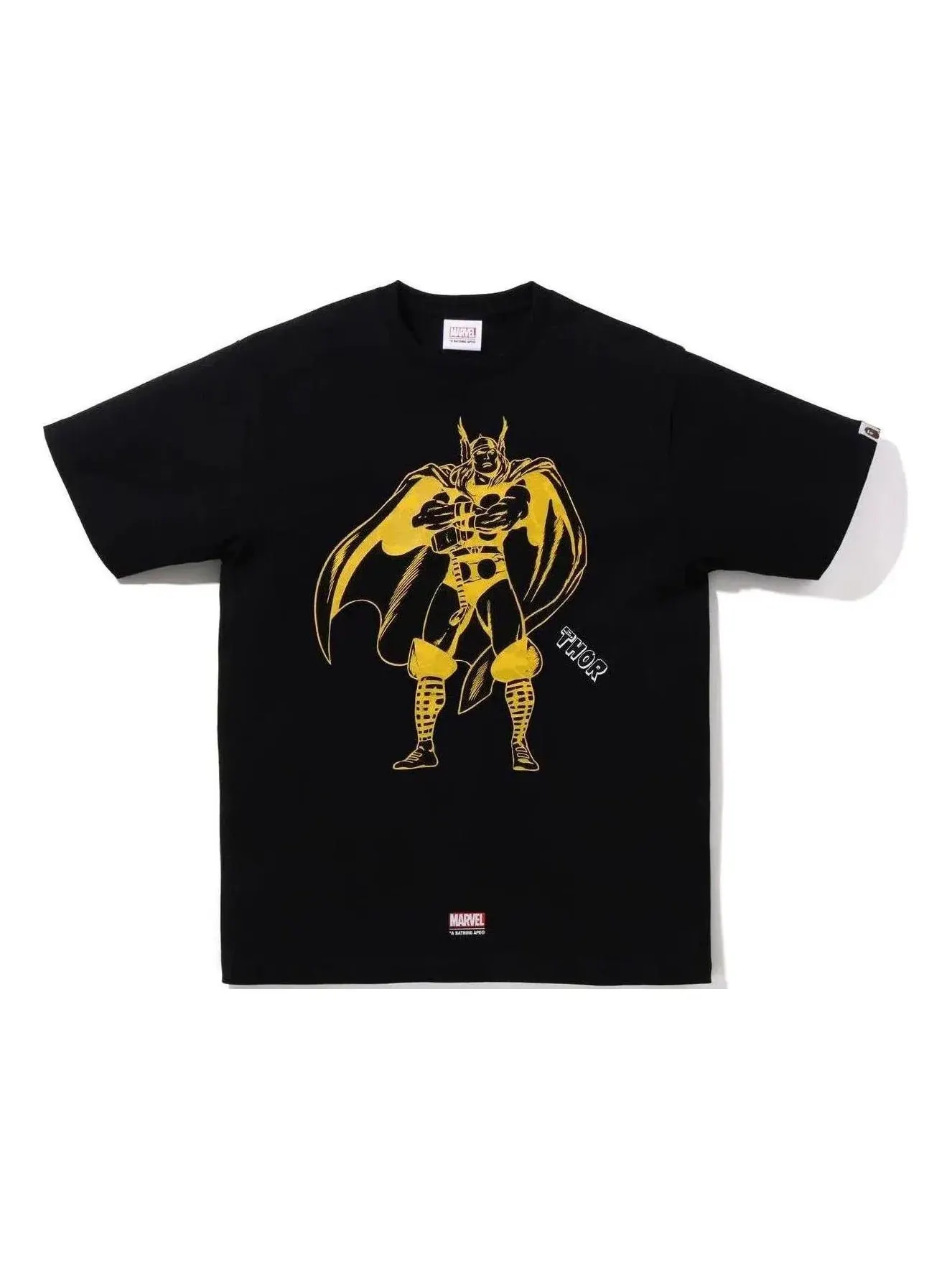 Мужская футболка с принтом A Bathing Ape x Marvel Thor — изображение 1 из 1, черный