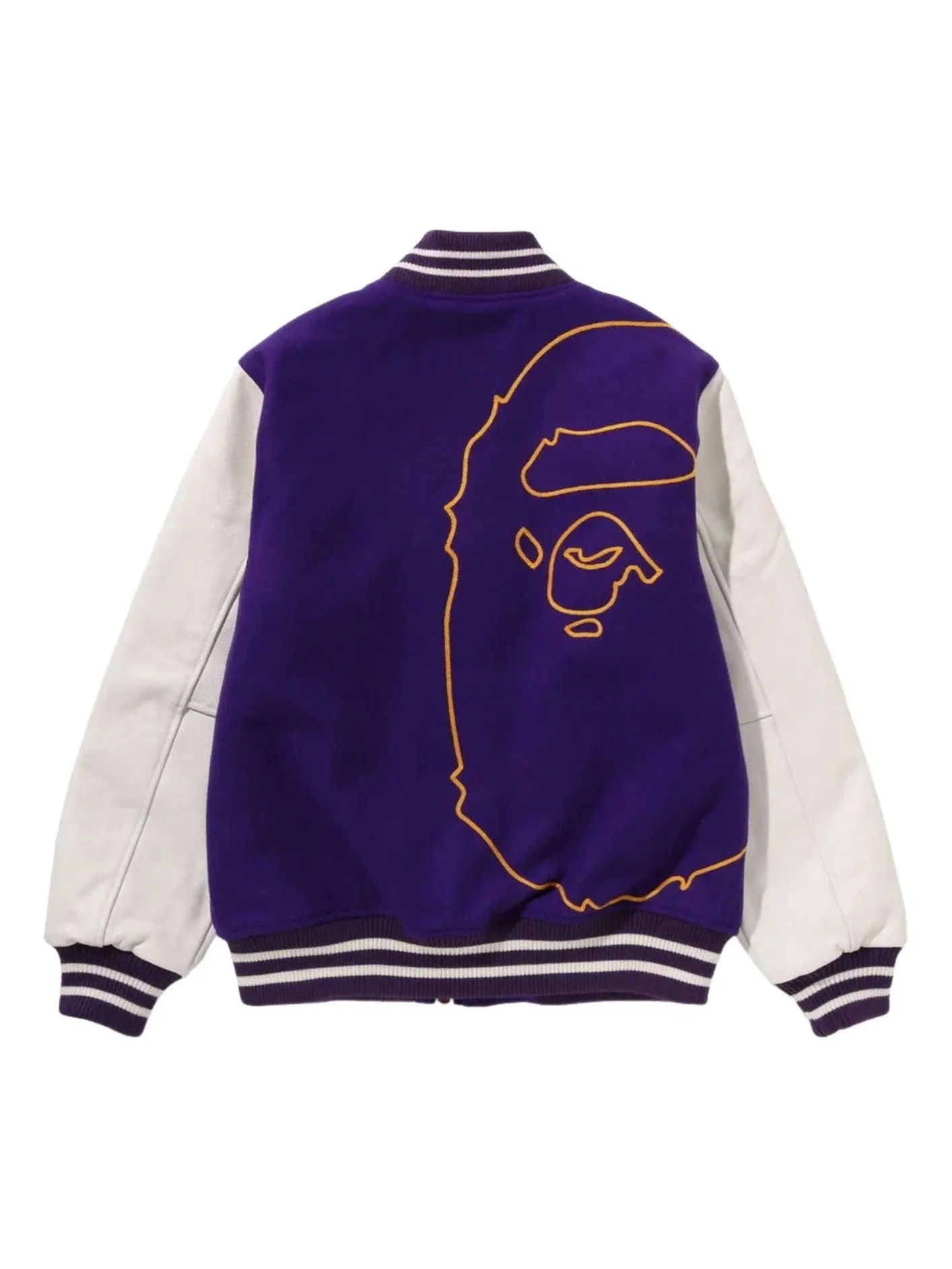 Мужская куртка-бомбер с принтом A Bathing Ape Giant Ape Head Varsity Jacket — изображение 2 из 2, красный