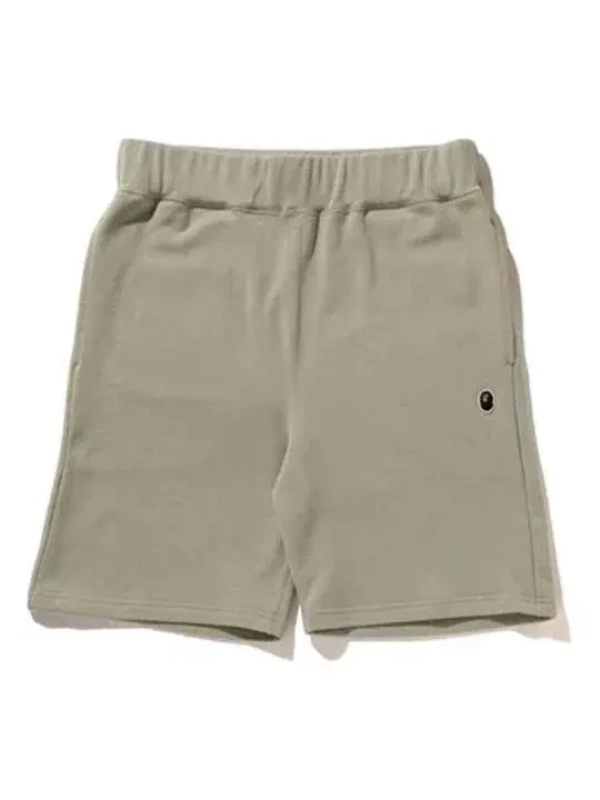 Мужские шорты с принтом A Bathing Ape Head One Point Sweat Shorts — изображение 1 из 1, бежевый