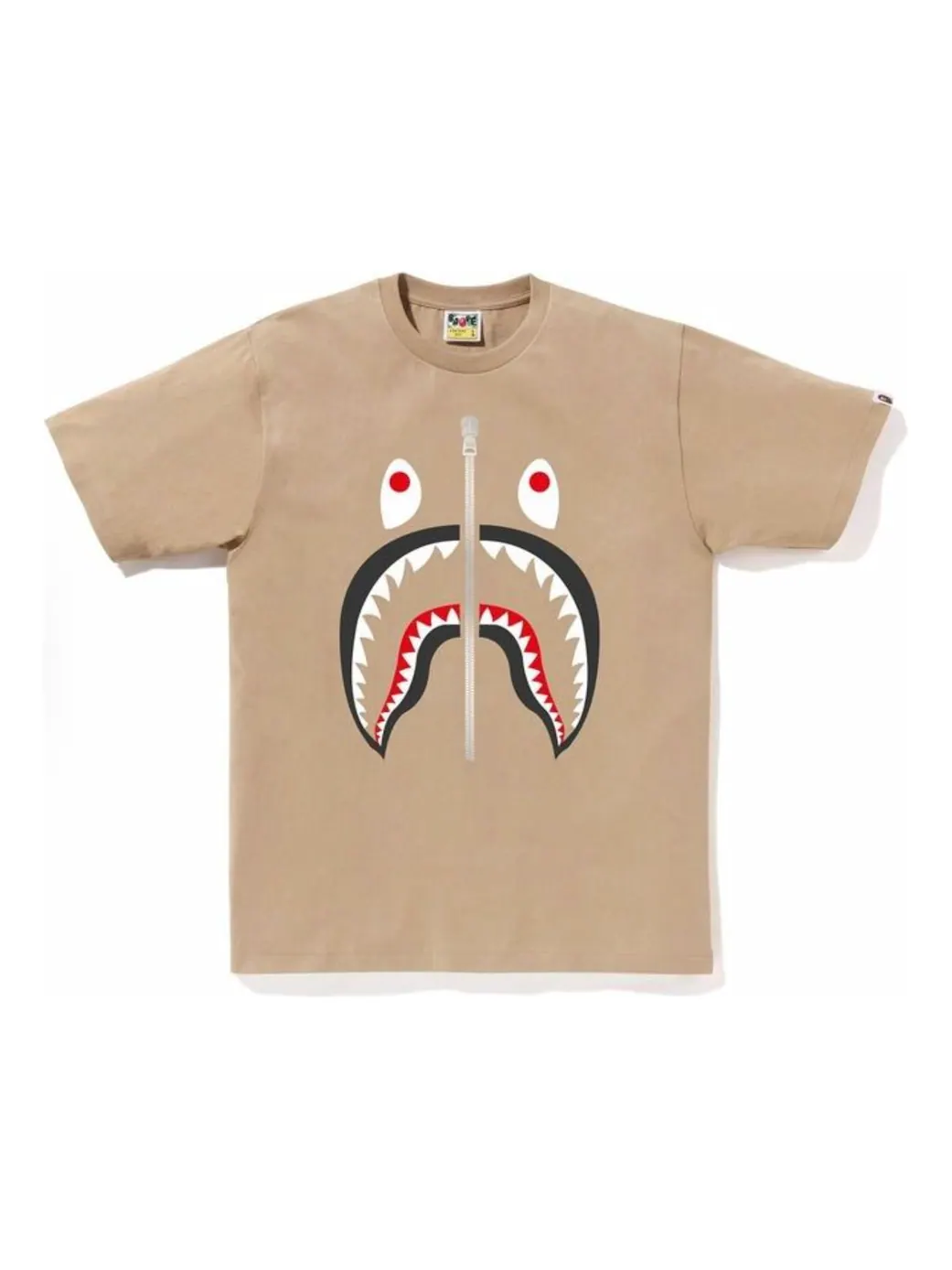 A Bathing Ape Футболка с изображением акулы, купающейся в бассейне — изображение 1 из 1, бежевый
