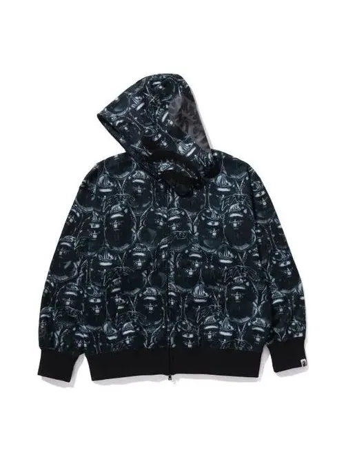 Толстовка на молнии A Bathing Ape Ape Head Graffiti Shark — изображение 1 из 2, черный