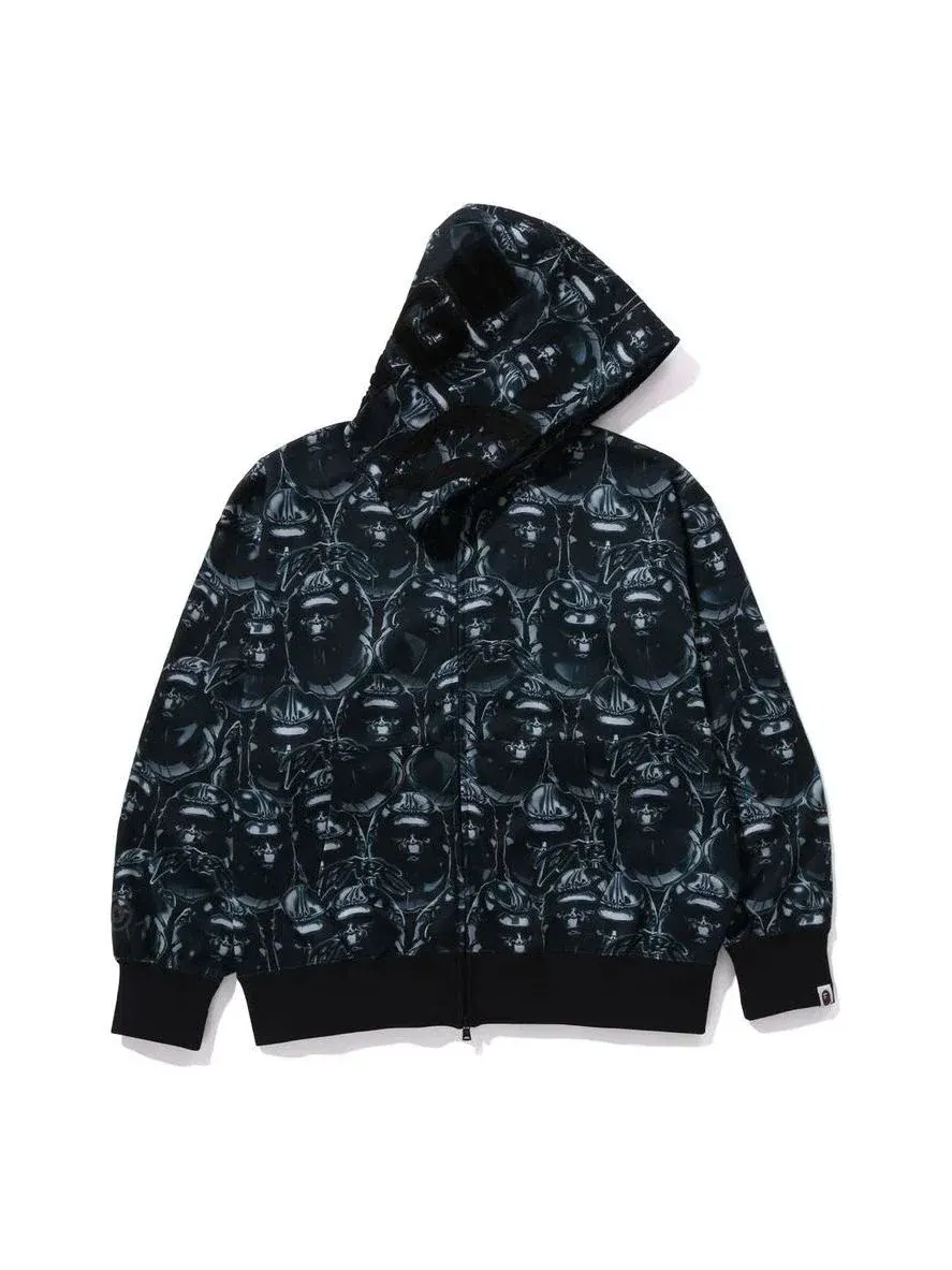 Толстовка на молнии A Bathing Ape Ape Head Graffiti Shark — изображение 2 из 2, черный