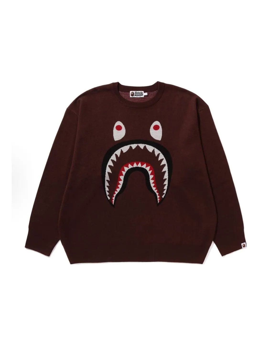 Жаккардовый свитер A Bathing Ape Shark — изображение 1 из 1, коричневый