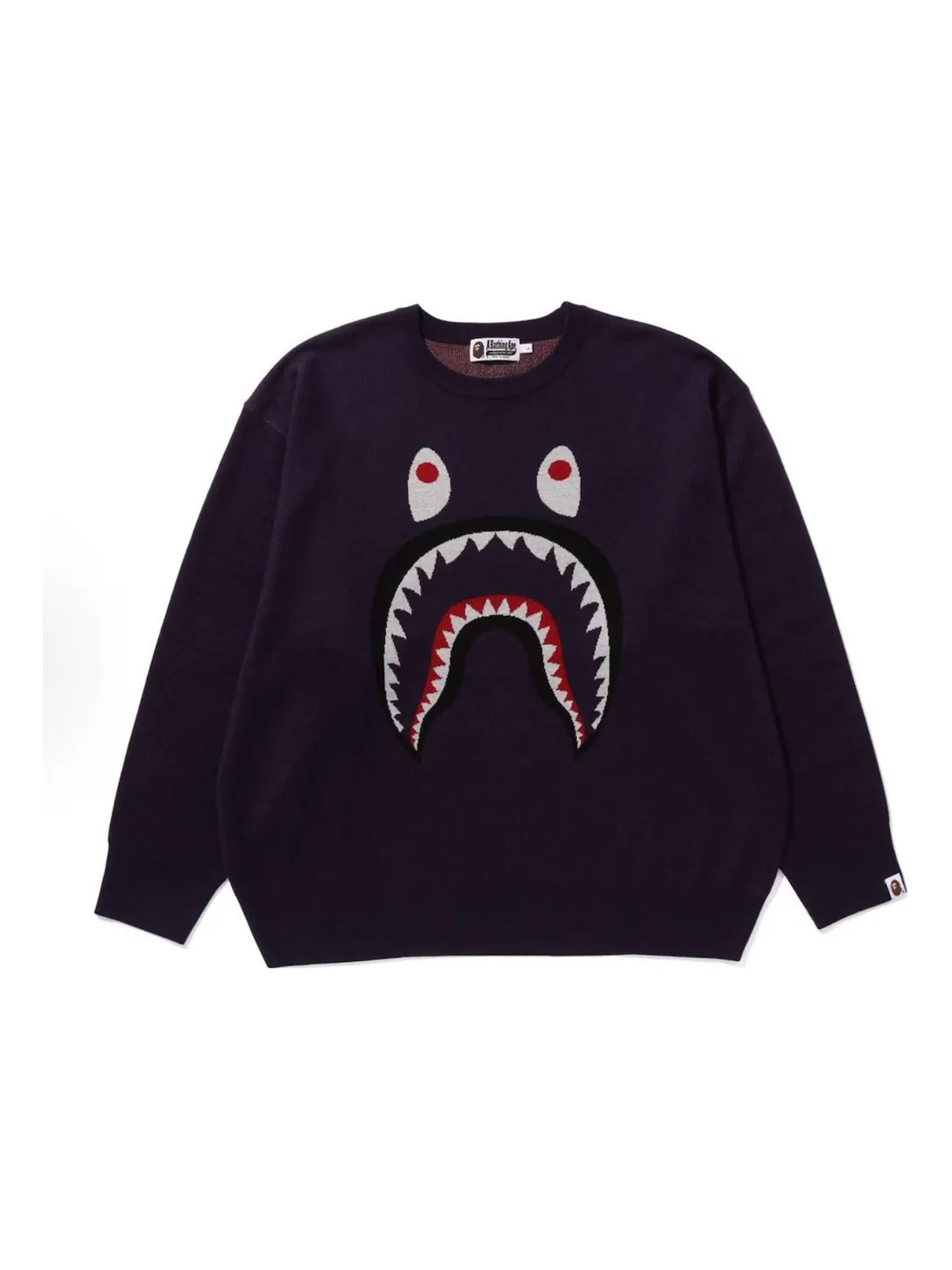 Жаккардовый свитер A Bathing Ape Shark — изображение 1 из 1, фиолетовый