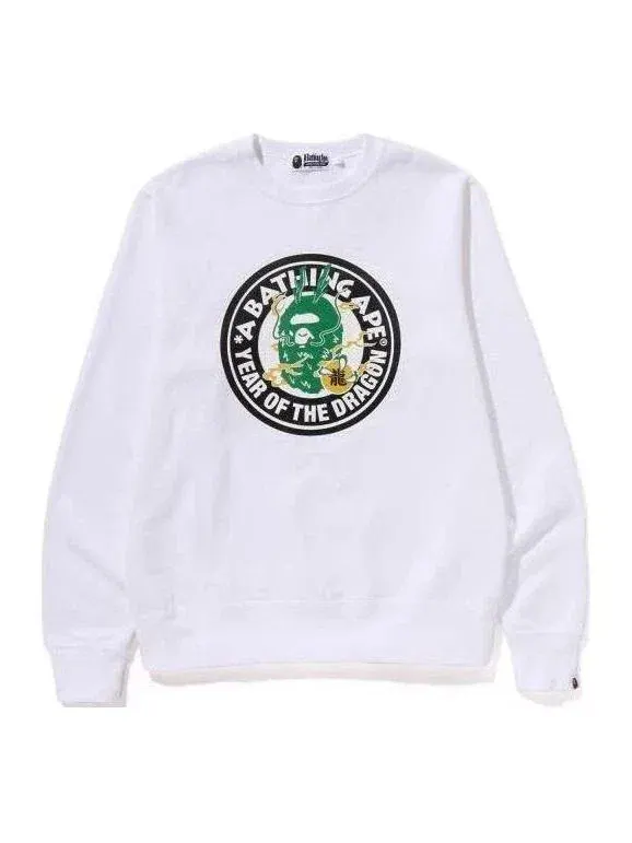 Мужская футболка с принтом Year of the Dragon A Bathing Ape — изображение 1 из 1, белый