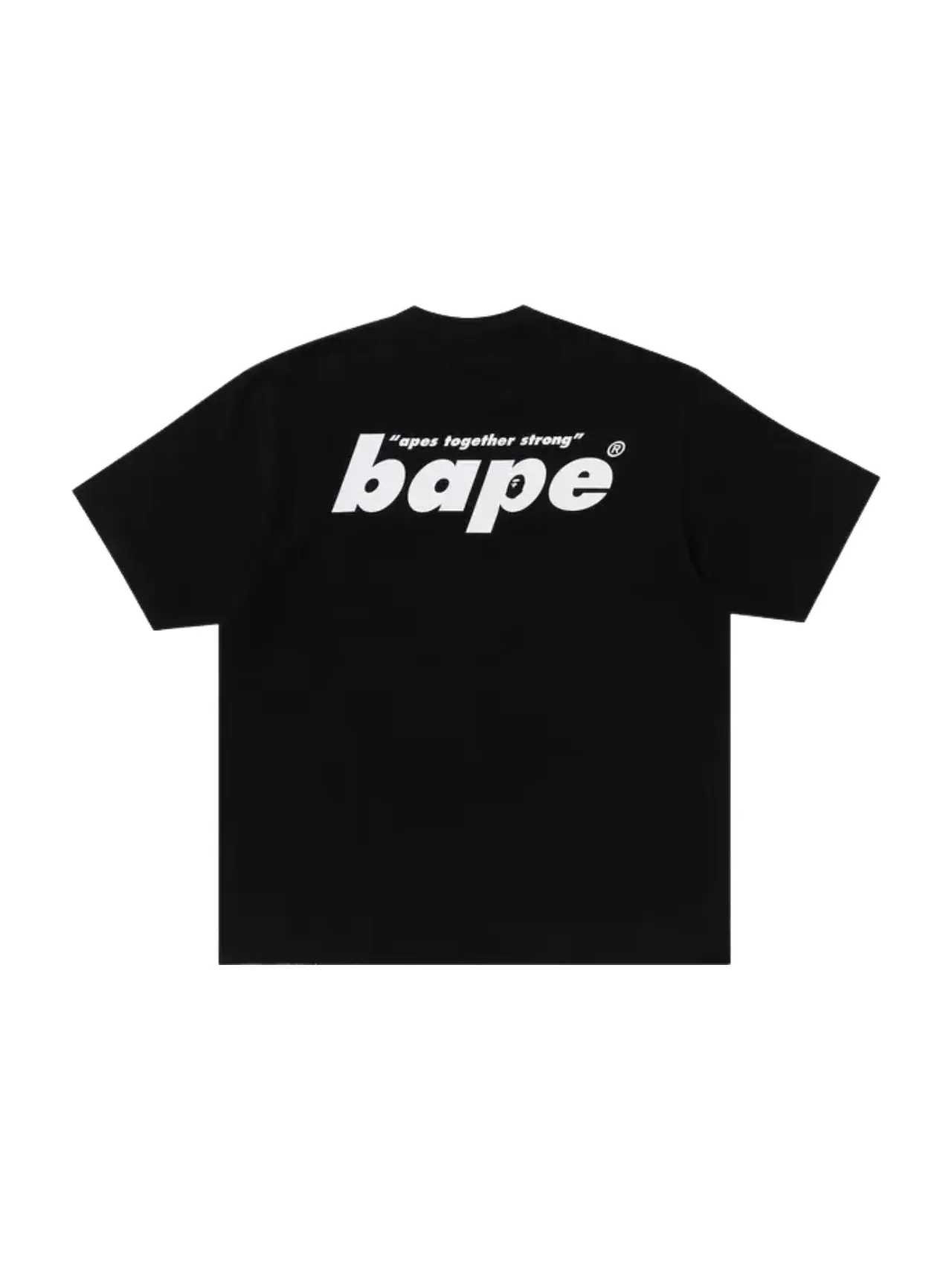Футболка свободного кроя "A Bathing Ape Shark Seijin Ape Head" 'Black' — изображение 2 из 2, черный