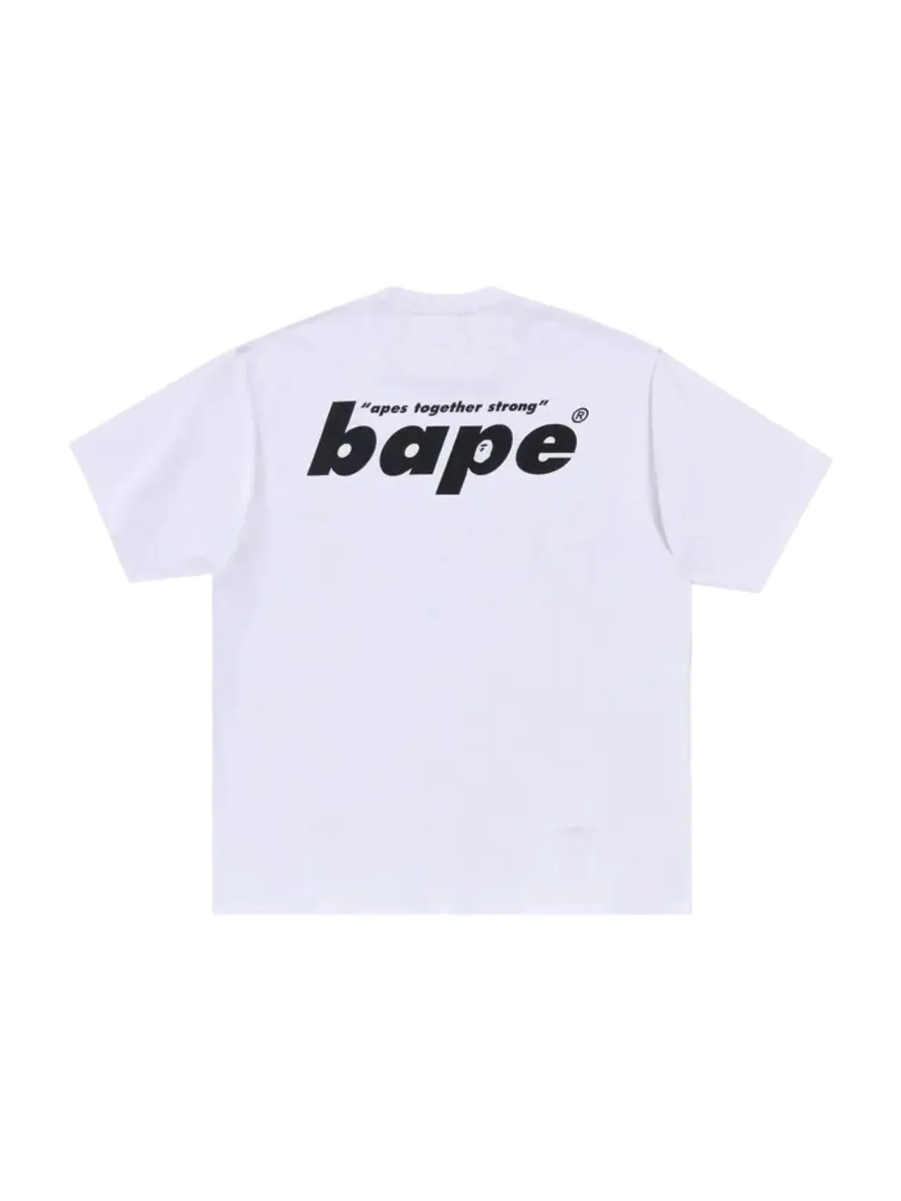 Футболка свободного кроя "A Bathing Ape Shark Seijin Ape Head" 'White' — изображение 2 из 2, белый