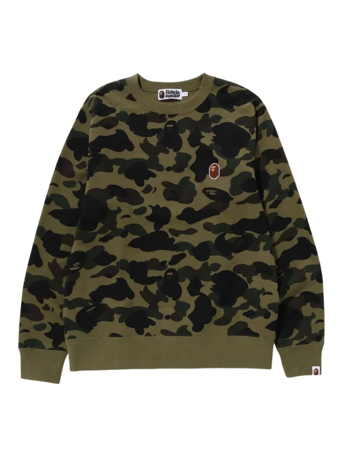 Свитшот A Bathing Ape 1st Camo One Point Crewneck 'Green' — изображение 1 из 1, зеленый