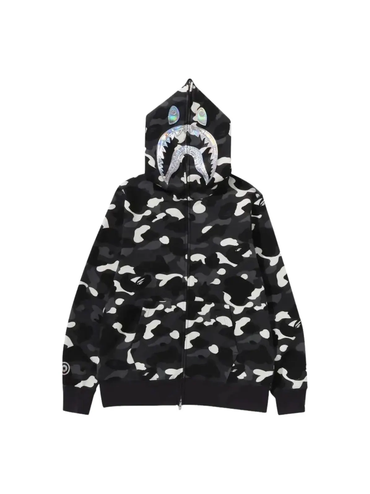 Толстовка на молнии A Bathing Ape City Camo Shark — изображение 1 из 2, черный