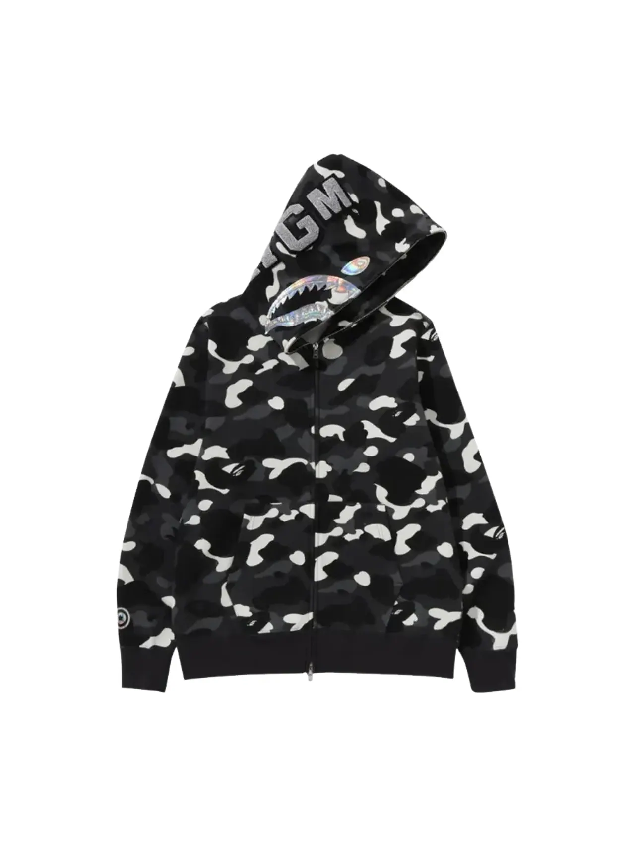 Толстовка на молнии A Bathing Ape City Camo Shark — изображение 2 из 2, черный