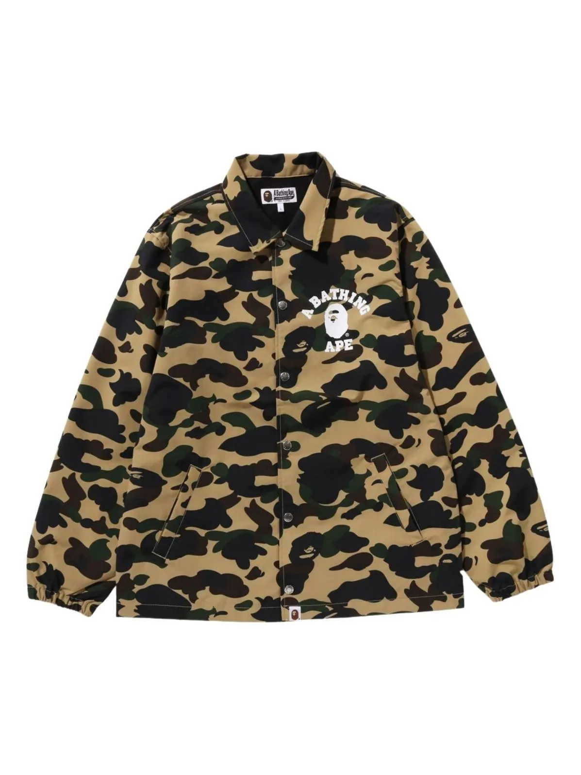 Куртка-бомбер A Bathing Ape 1st Camo Nylon Tussah Coach Jacket — изображение 1 из 2, желтый