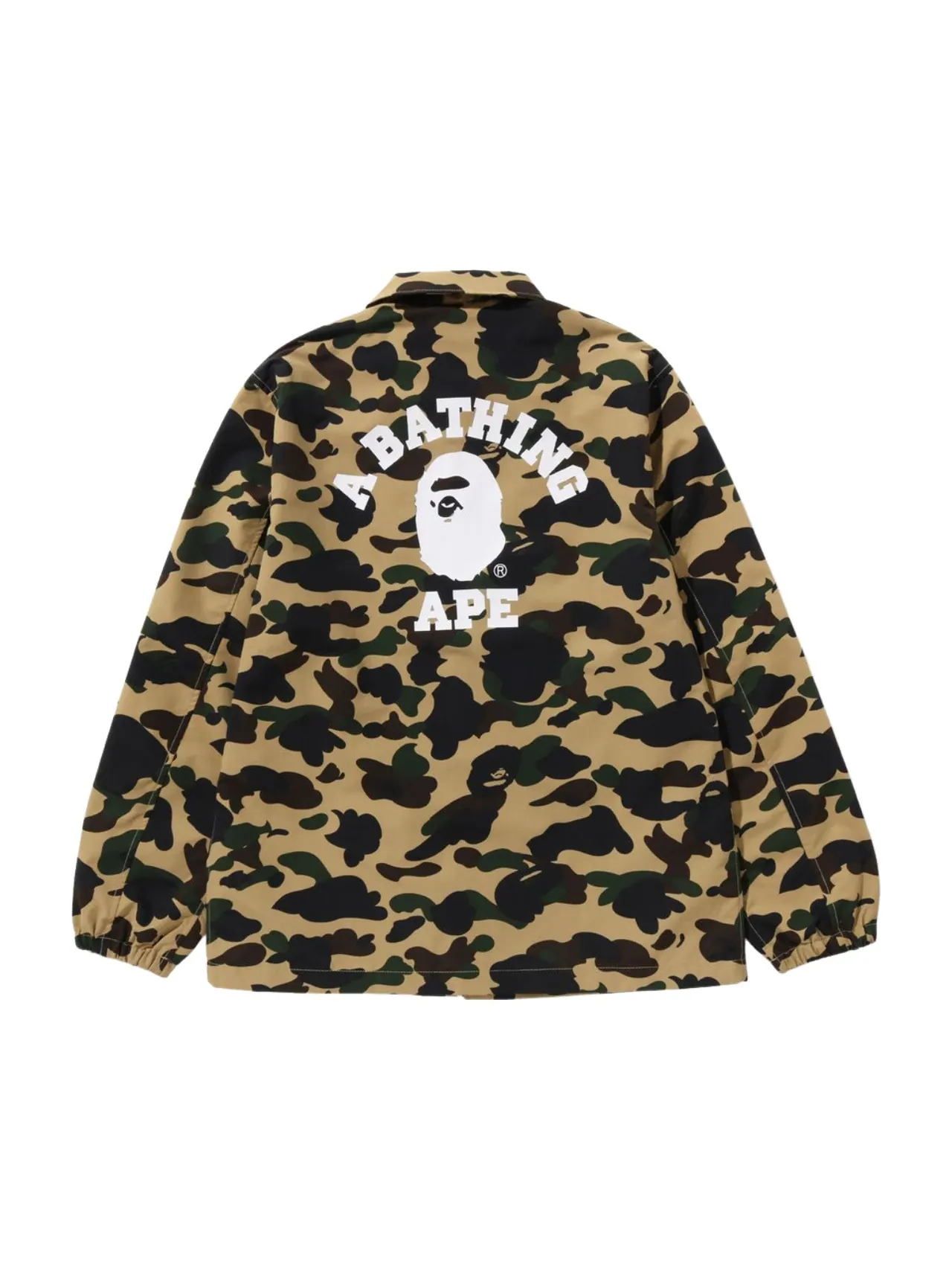 Куртка-бомбер A Bathing Ape 1st Camo Nylon Tussah Coach Jacket — изображение 2 из 2, желтый