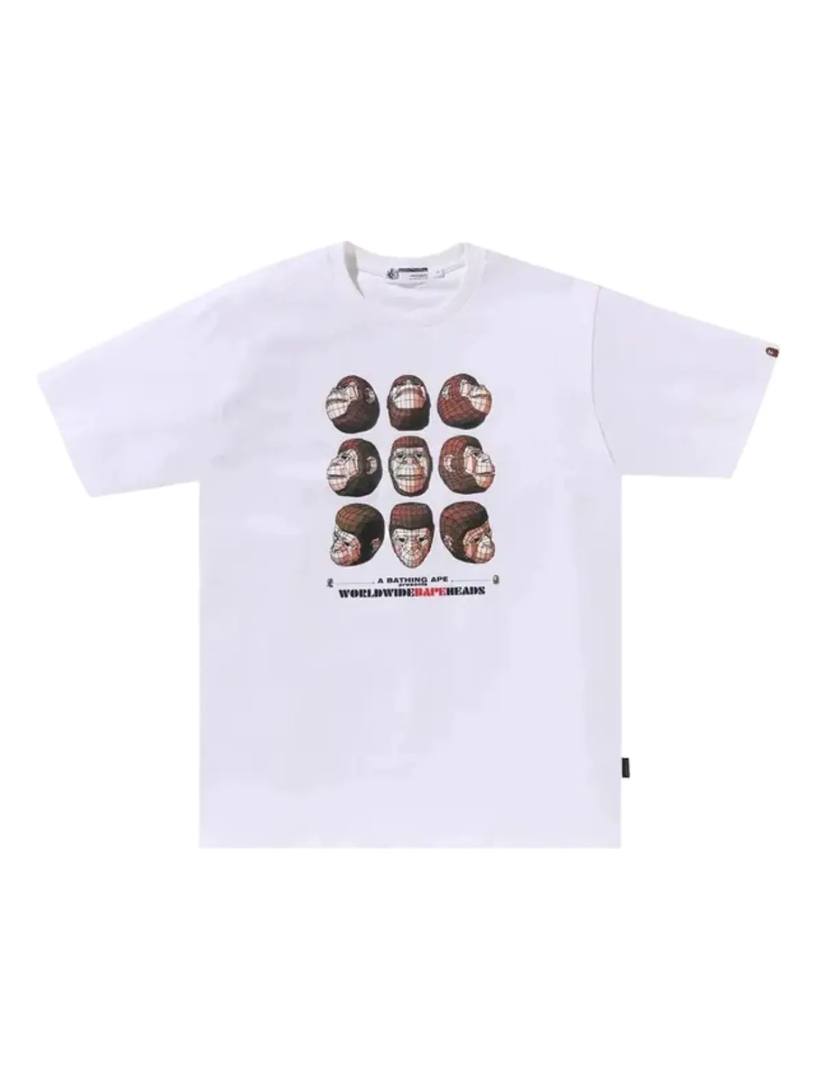 Футболка A Bathing Ape Polygon Ape Head Tee — изображение 1 из 2, белый