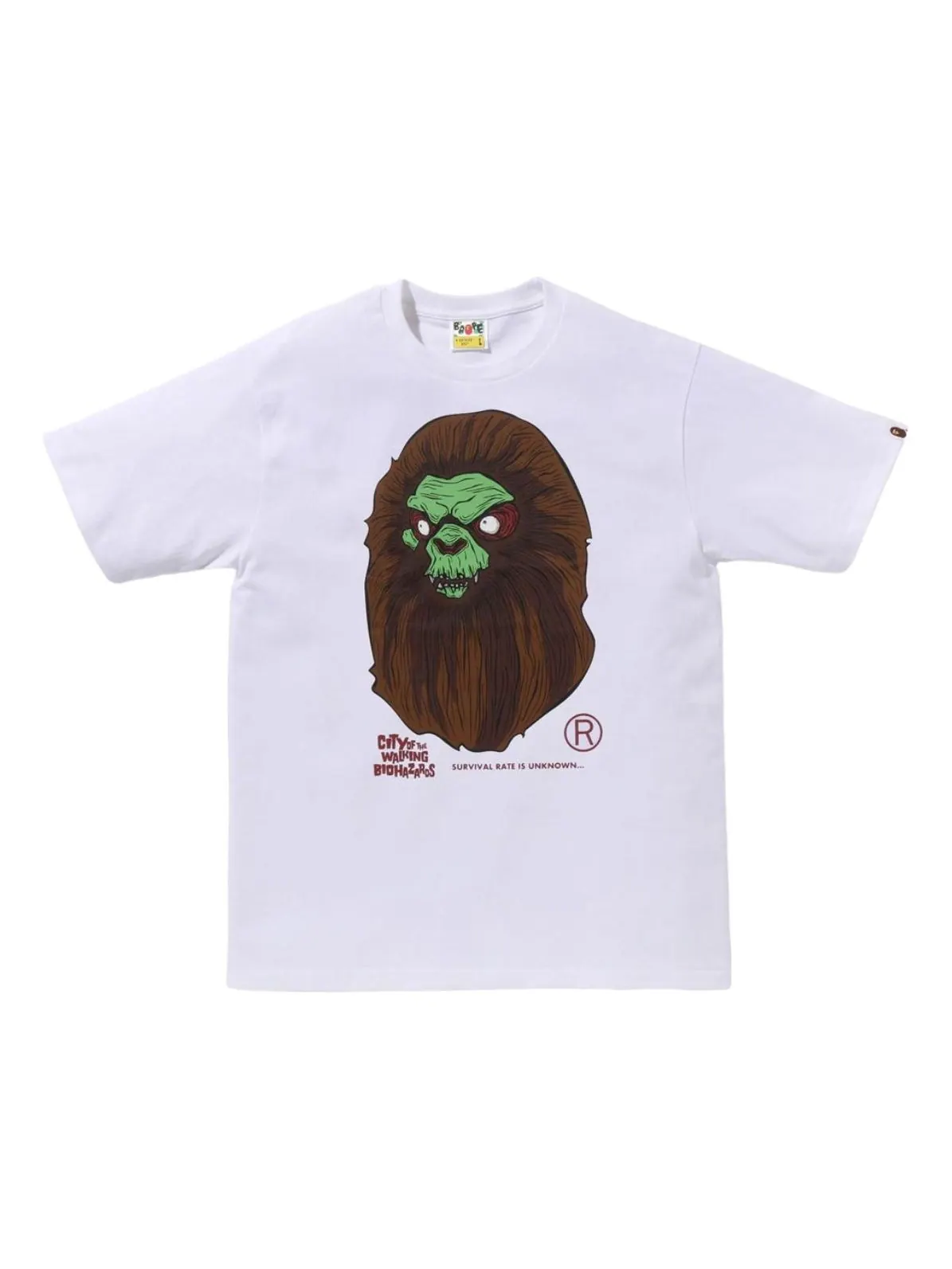 Футболка A Bathing Ape Horror Mad Face Tee — изображение 1 из 2, белый