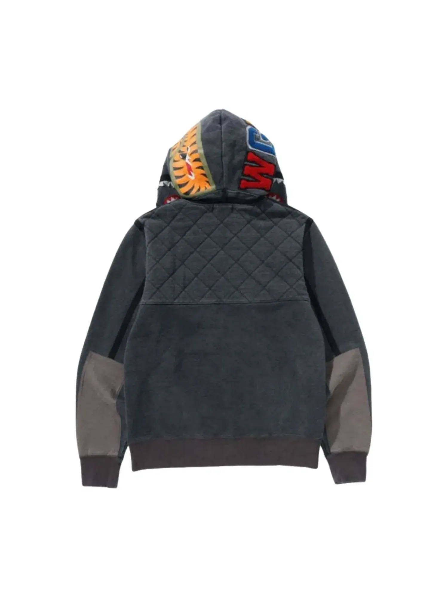 Мужское худи с принтом A Rising Bape Military Shark A Bathing Ape — изображение 4 из 4, черный