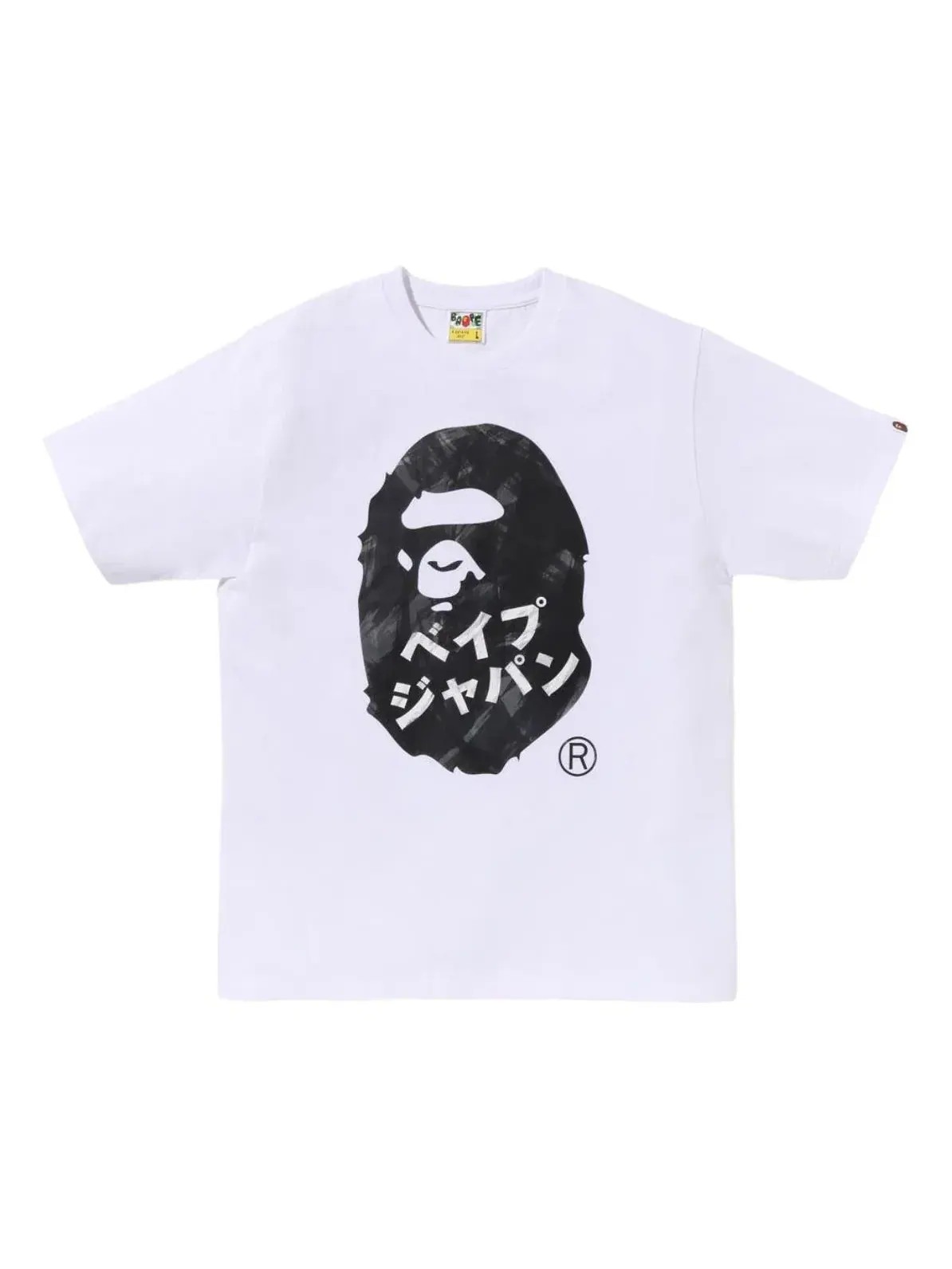 Футболка с рисунком головы обезьяны в купальнике, белая A Bathing Ape — изображение 1 из 2, белый