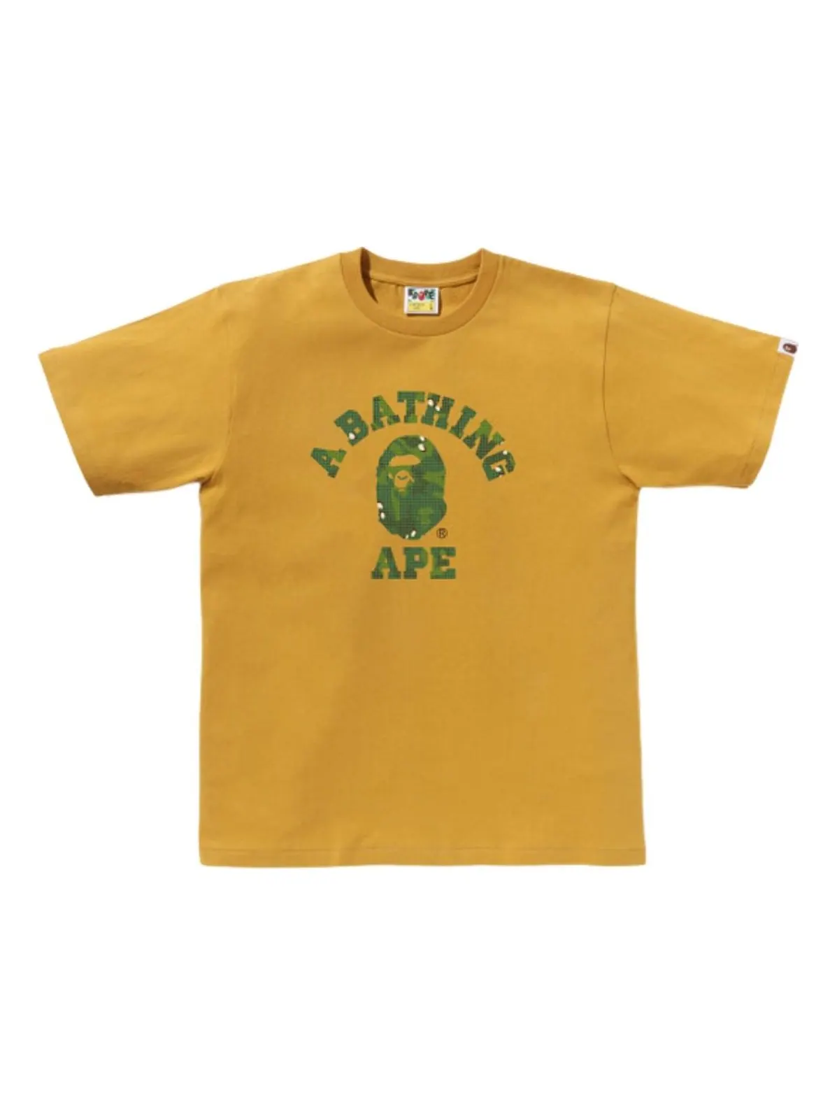 Футболка A Bathing Ape Bitmap College Tee 'Yellow' — изображение 1 из 2, желтый