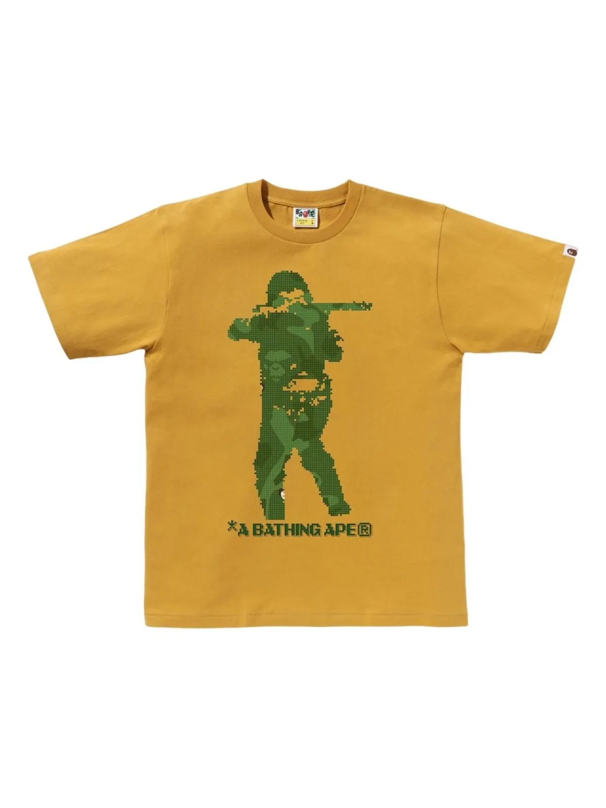 Футболка A Bathing Ape Bitmap Soldier Tee 'Yellow' — изображение 1 из 2, желтый