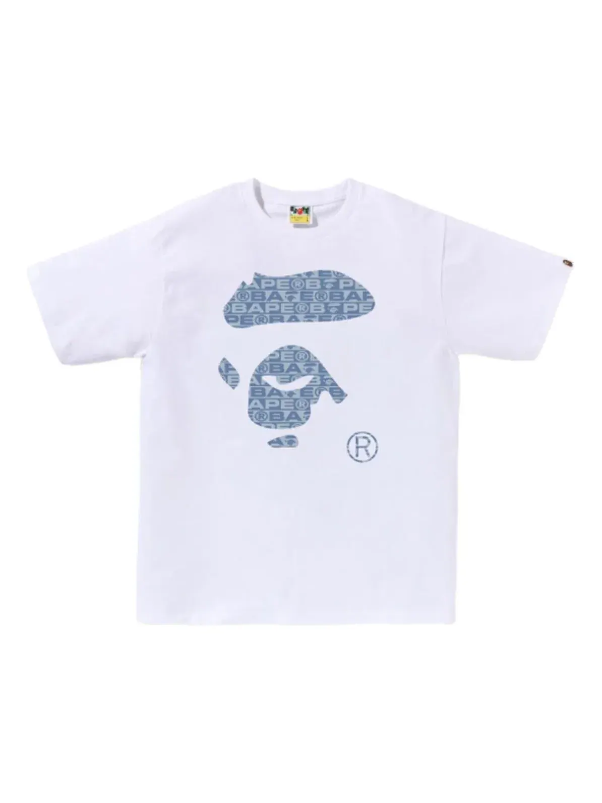 Футболка A Bathing Ape Lux Sport Pattern Ape Face Tee — изображение 1 из 2, белый