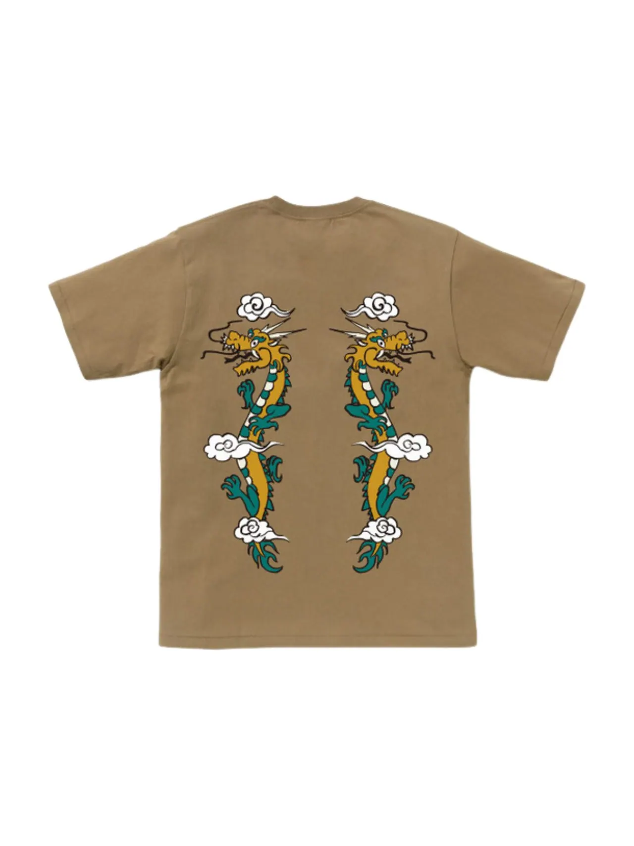A Bathing Ape Сувенирная футболка с драконом "Купающаяся обезьяна" — изображение 2 из 2, бежевый
