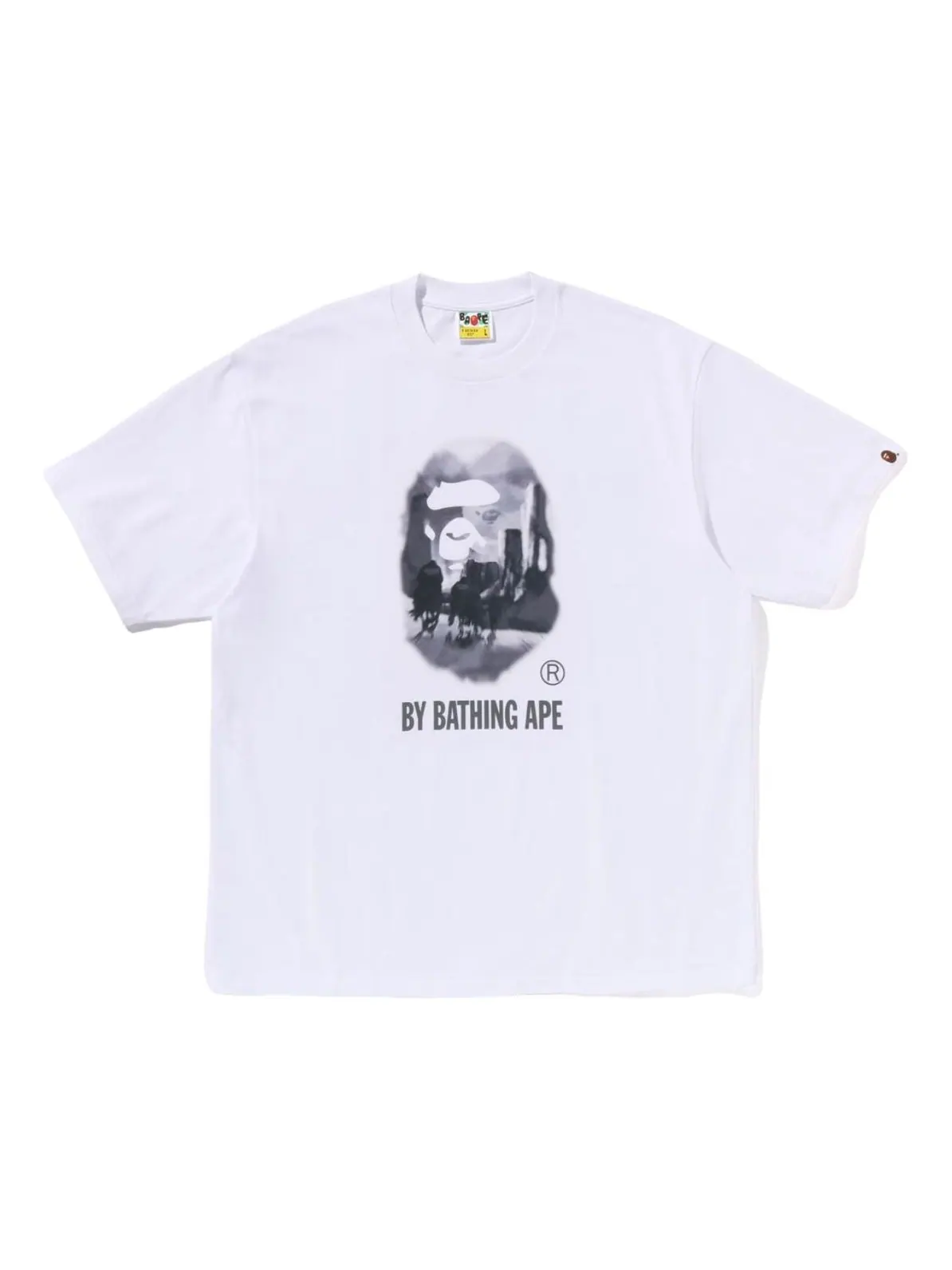 A Bathing Ape Картина "Купающаяся обезьяна" от Bathing Ape, футболка свободного кроя — изображение 1 из 2, белый