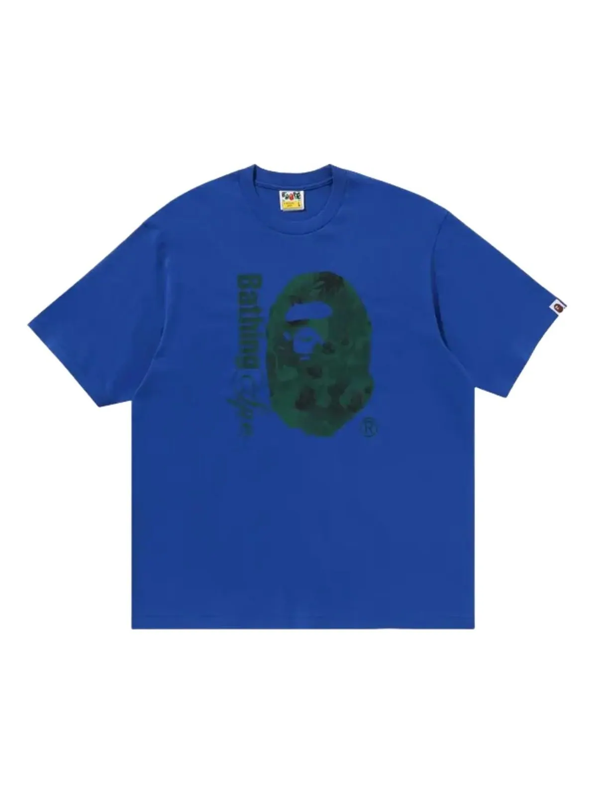 Футболка A Bathing Ape Floral Solid Camo Ape Head Relaxed Fit Tee — изображение 1 из 1, синий