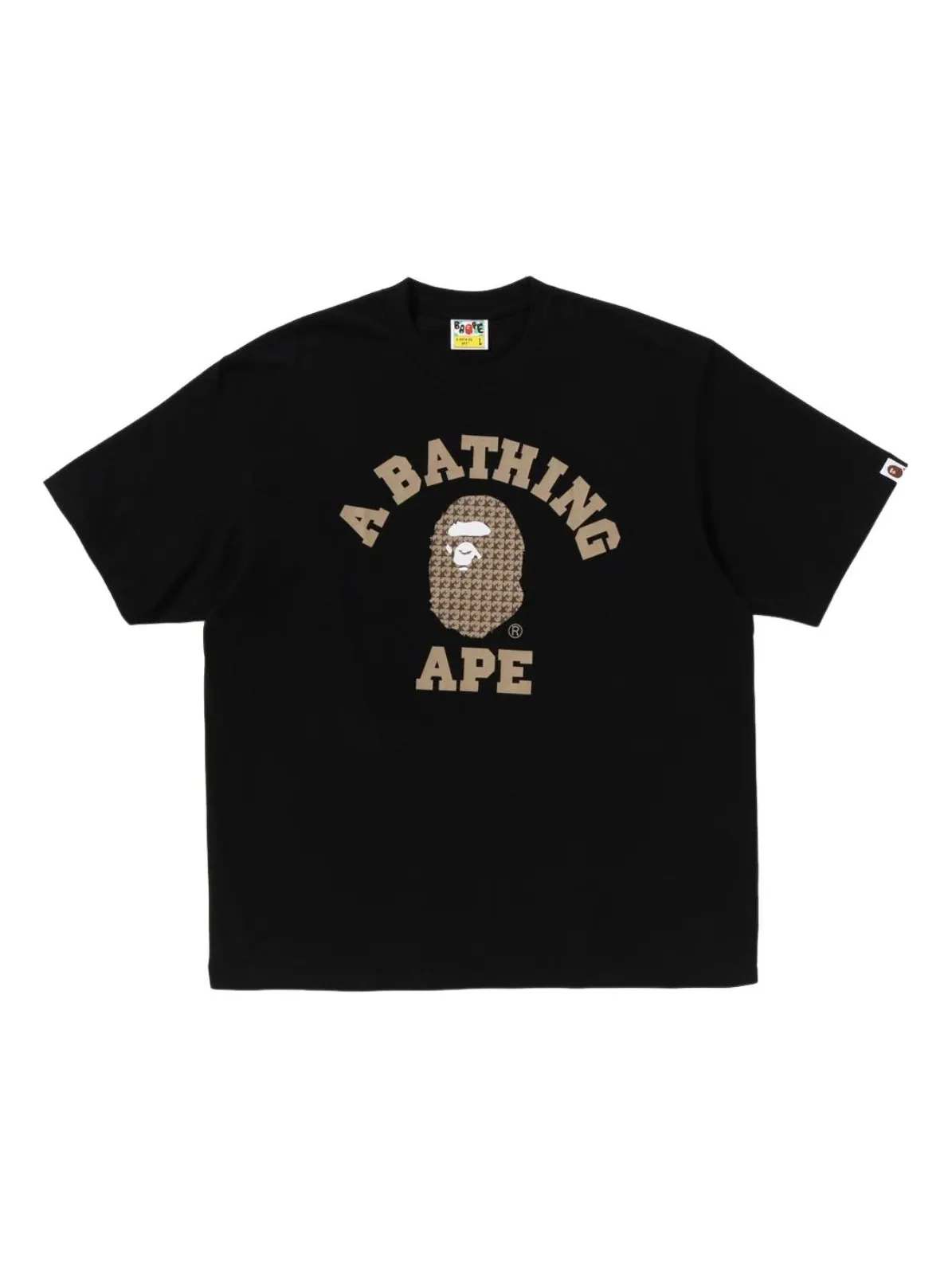 Футболка A Bathing Ape Sta Houndstooth College Relaxed Fit Tee — изображение 1 из 1, черный