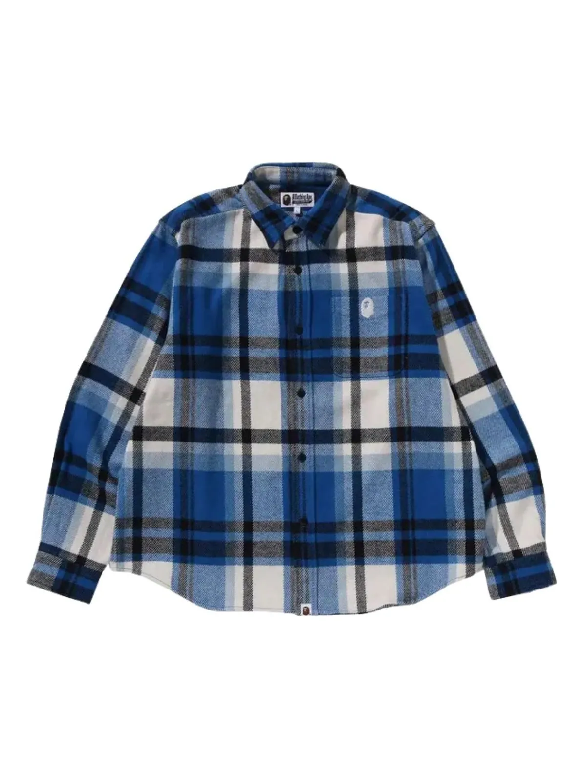 Рубашка A Bathing Ape Check Relaxed Fit — изображение 1 из 2, синий
