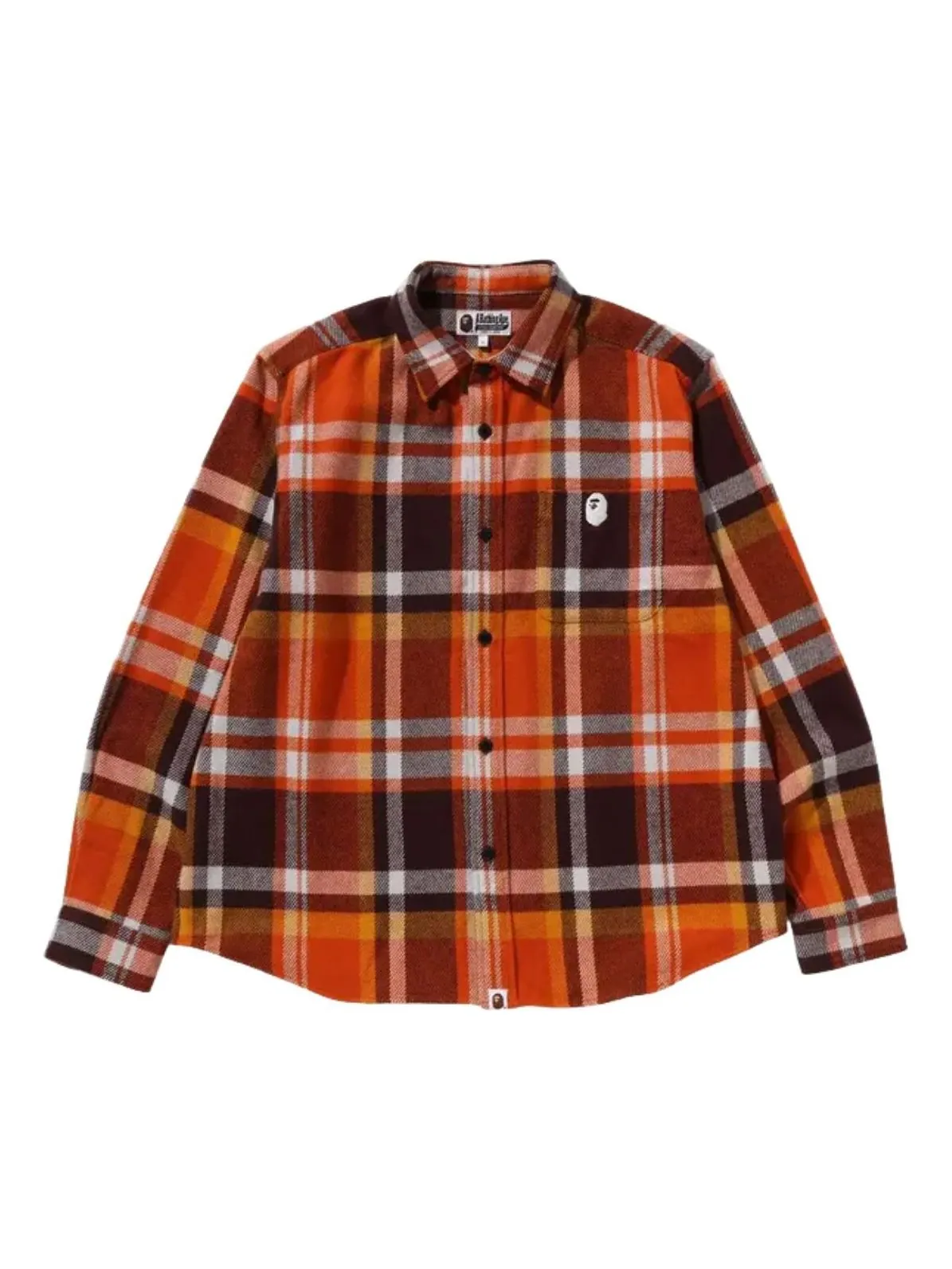 Рубашка A Bathing Ape Check Relaxed Fit — изображение 1 из 2, оранжевый