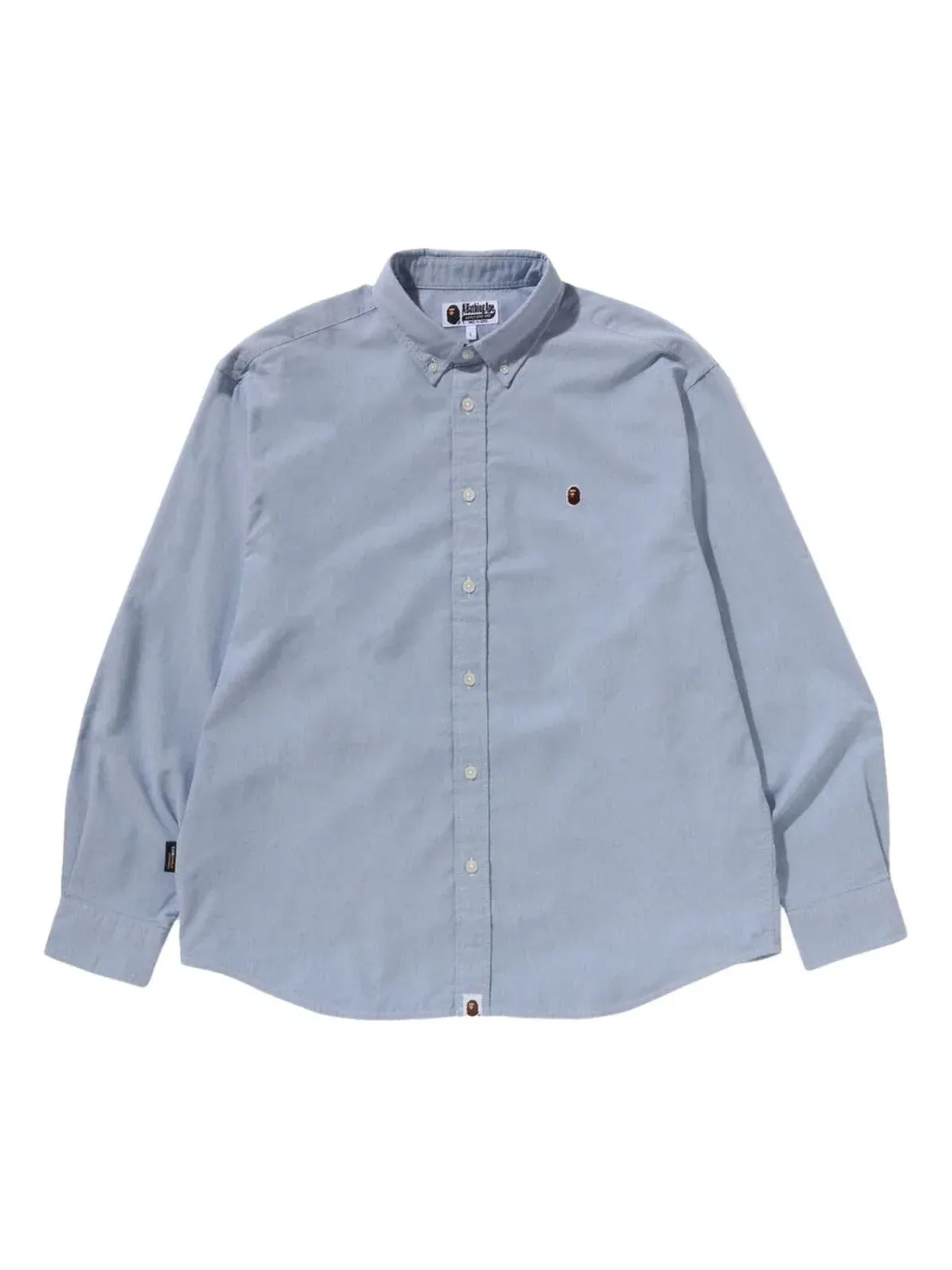 Футболка с длинными рукавами A Bathing Ape One Point Oxford 'Blue' 1K80-131-306-BLUE — изображение 1 из 2, синий