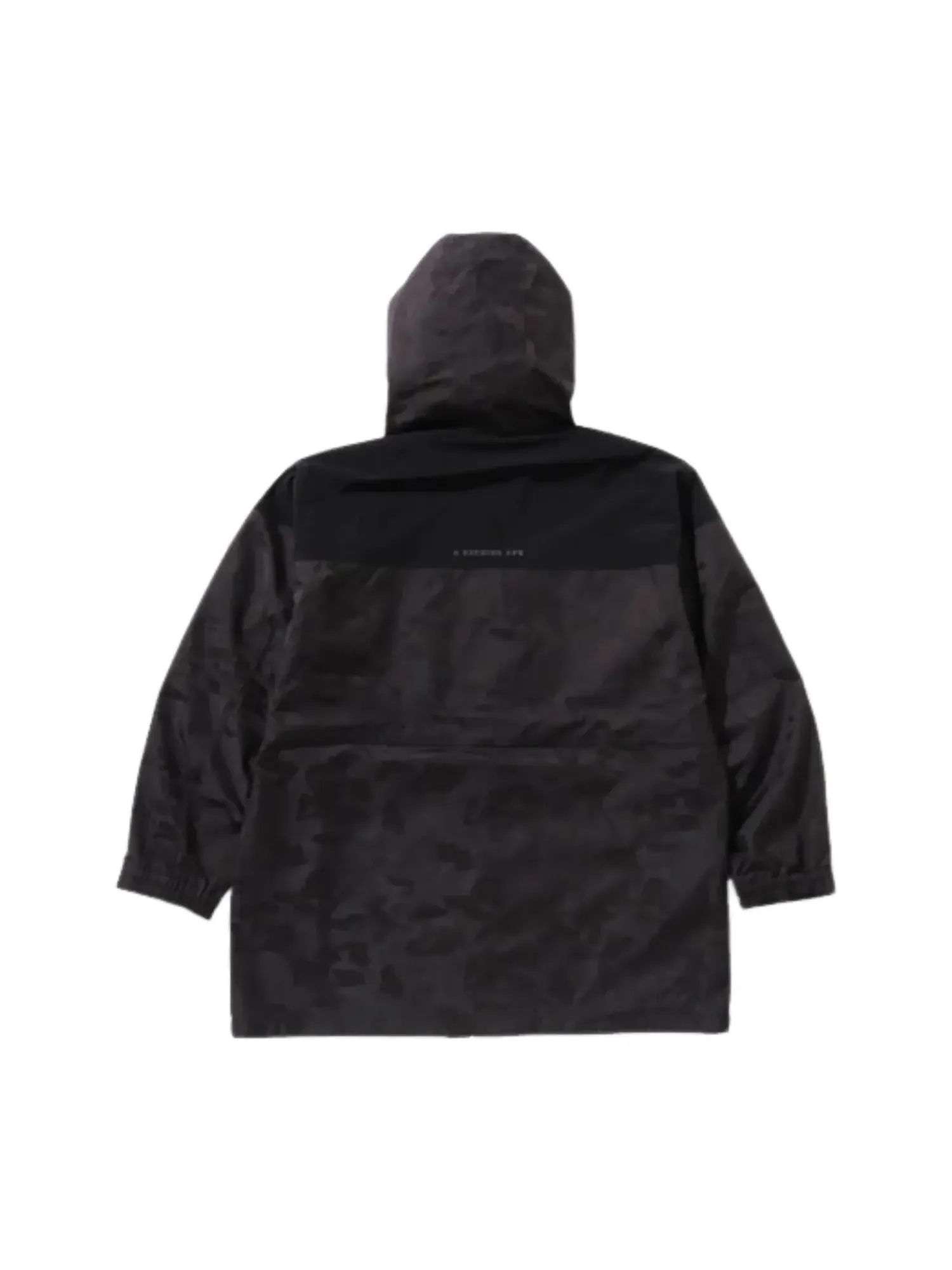 Длинная куртка A Bathing Ape из однотонного камуфляжного жаккарда — изображение 2 из 3, черный