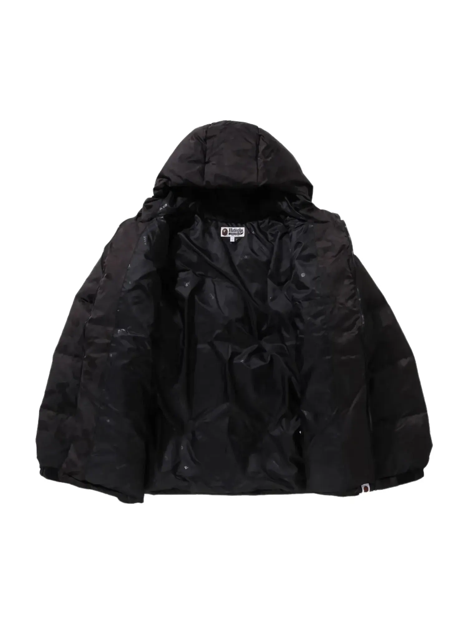 Куртка A Bathing Ape Solid Camo Jacquard Jacket 'Black' — изображение 2 из 4, черный