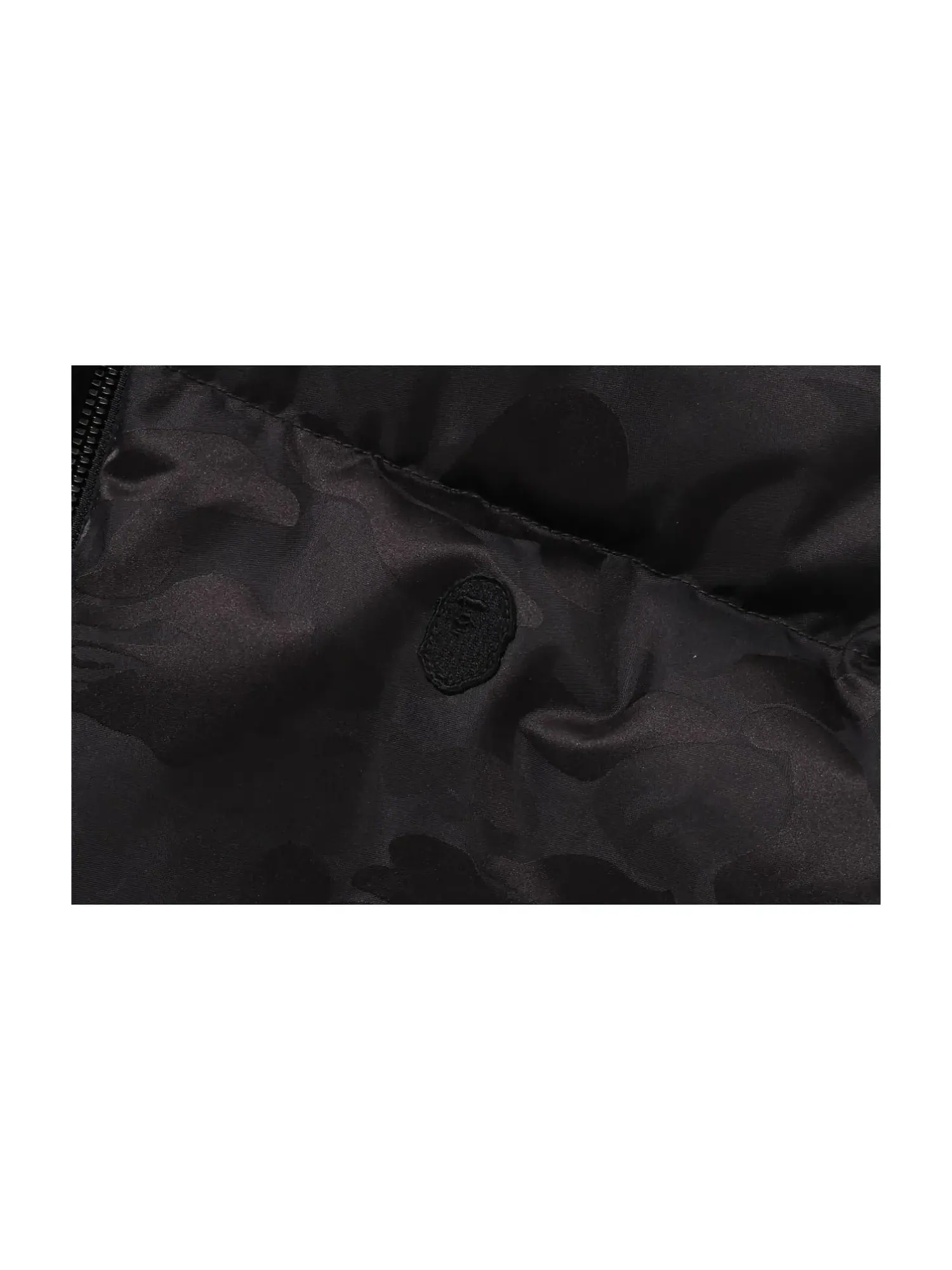 Куртка A Bathing Ape Solid Camo Jacquard Jacket 'Black' — изображение 4 из 4, черный