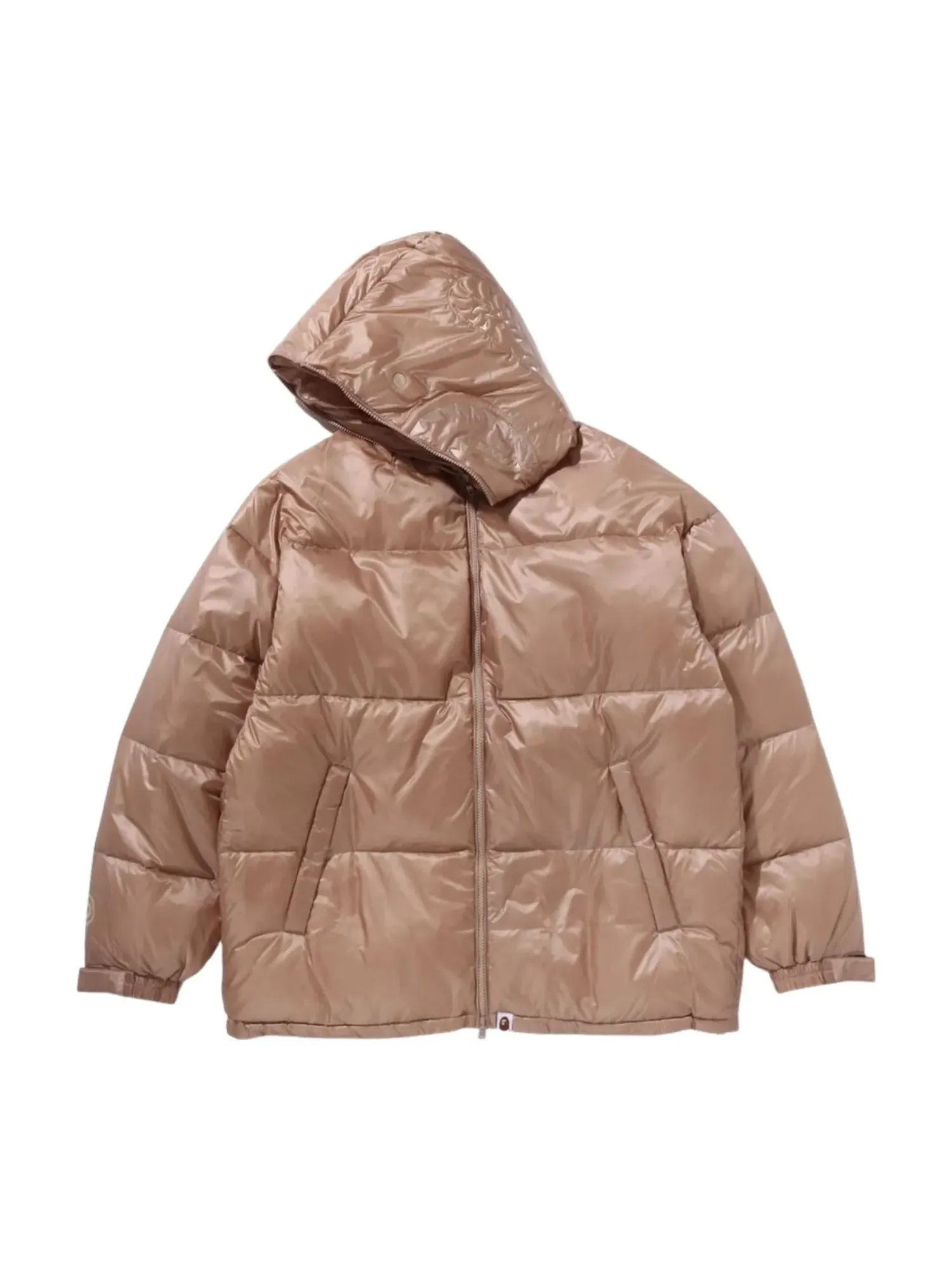Пуховая куртка A Bathing Ape Shark свободного кроя — изображение 2 из 4, бежевый